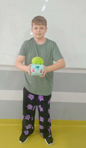 uczeń klasy siódmej - Dzień Piżamy