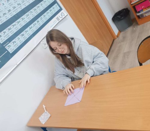 Nikola układa figury