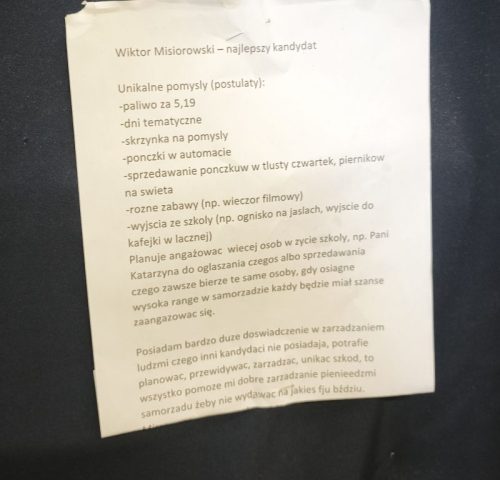 Plakat wyborczy - Wiktor Misiorowski