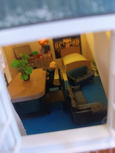 widok przez okno projektu Antka