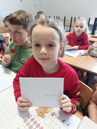 Amelka z walentynką