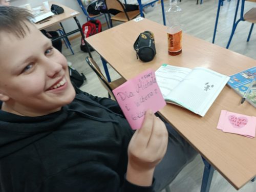 Wiktor z walentynką