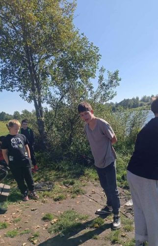 Wiktor w czasie opowiadania o wędkarstwie