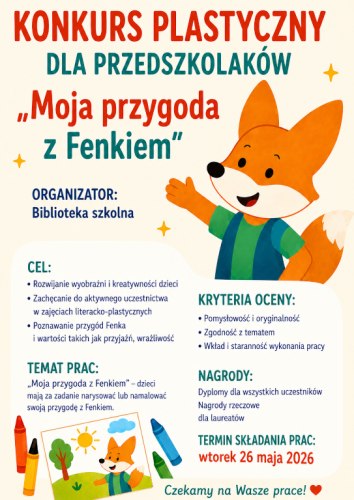 2025/2026 Konkurs Plastyczny „Moja przygoda z Fenkiem”